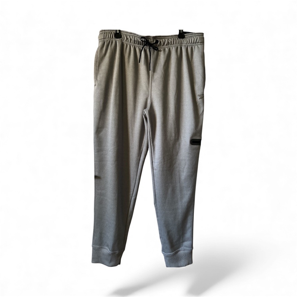 NWT‎ Reebok Men's Slim Fit Radar Jogger Pants Sleet Heather Gray XL Athletic